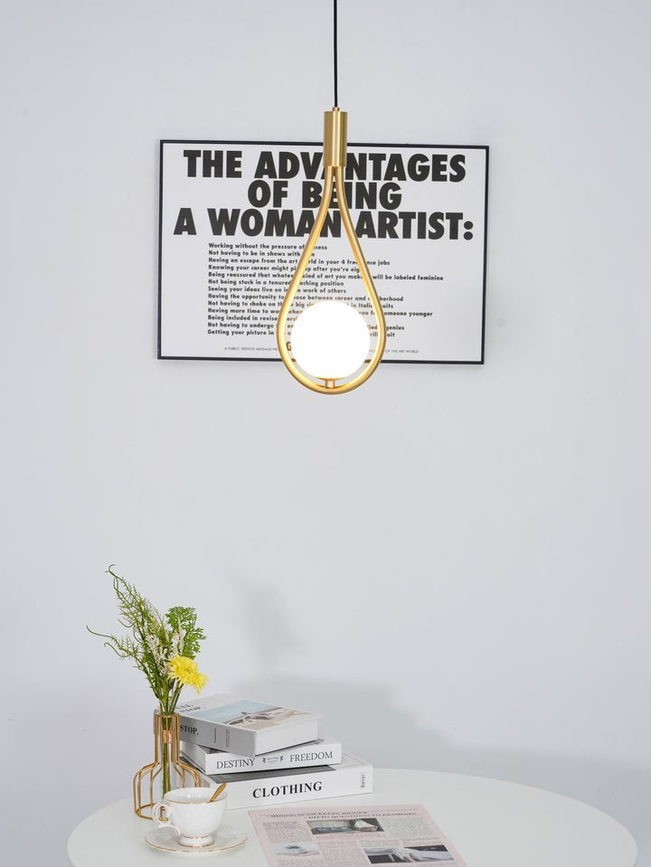 Pearl Glass Globe Pendant Light – 16cm Diameter