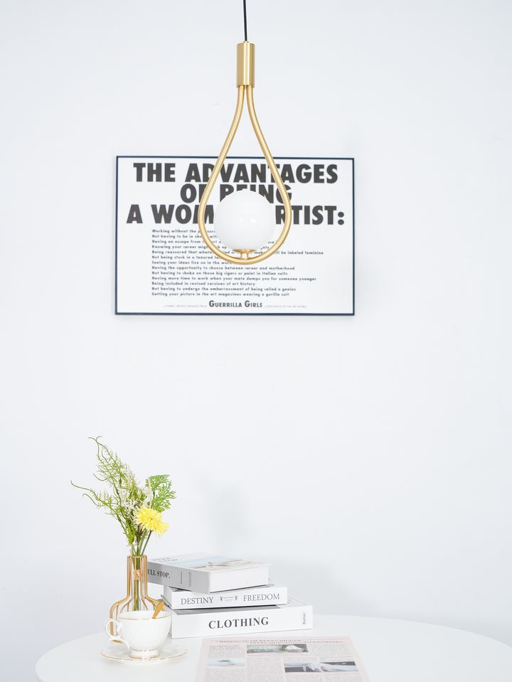Pearl Glass Globe Pendant Light – 16cm Diameter