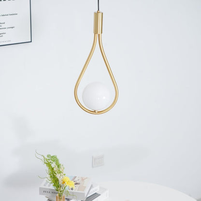 Pearl Glass Globe Pendant Light – 16cm Diameter