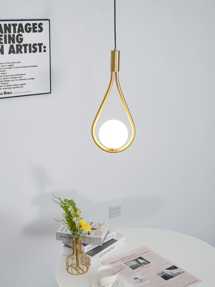 Pearl Glass Globe Pendant Light – 16cm Diameter