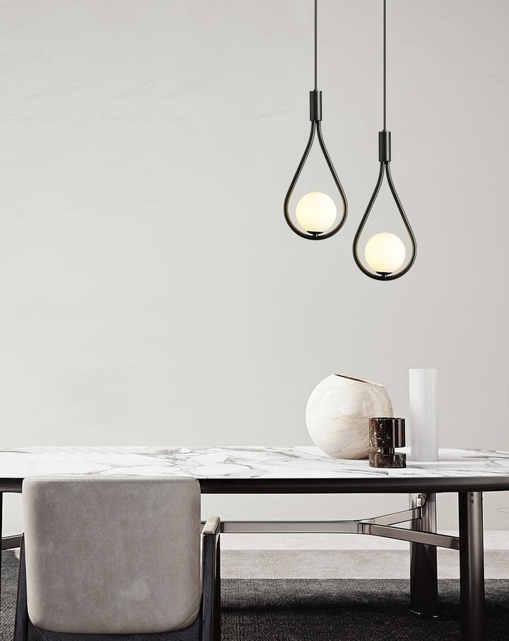 Pearl Glass Globe Pendant Light – 16cm Diameter