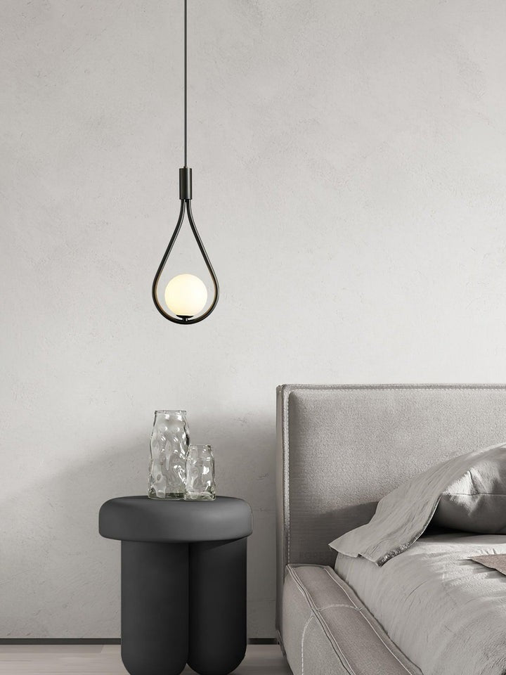 Pearl Glass Globe Pendant Light – 16cm Diameter