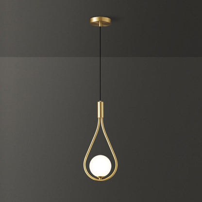 Pearl Glass Globe Pendant Light – 16cm Diameter