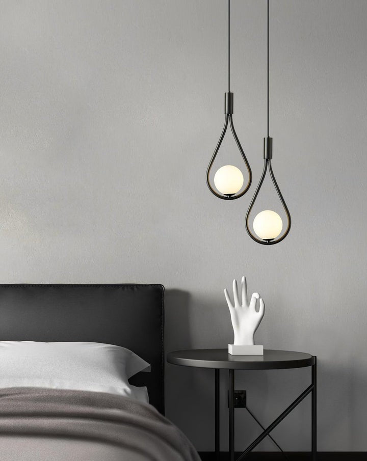 Pearl Glass Globe Pendant Light – 16cm Diameter