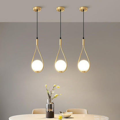Pearl Glass Globe Pendant Light – 16cm Diameter