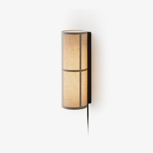 Plug-In Cylinder Fabric Wall Sconce – Indoor LED Light