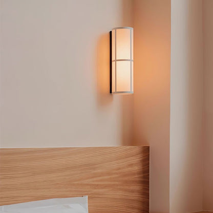 Plug-In Cylinder Fabric Wall Sconce – Indoor LED Light