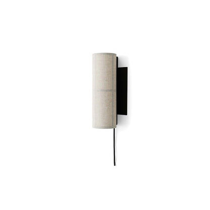 Plug-In Cylinder Fabric Wall Sconce – Indoor LED Light