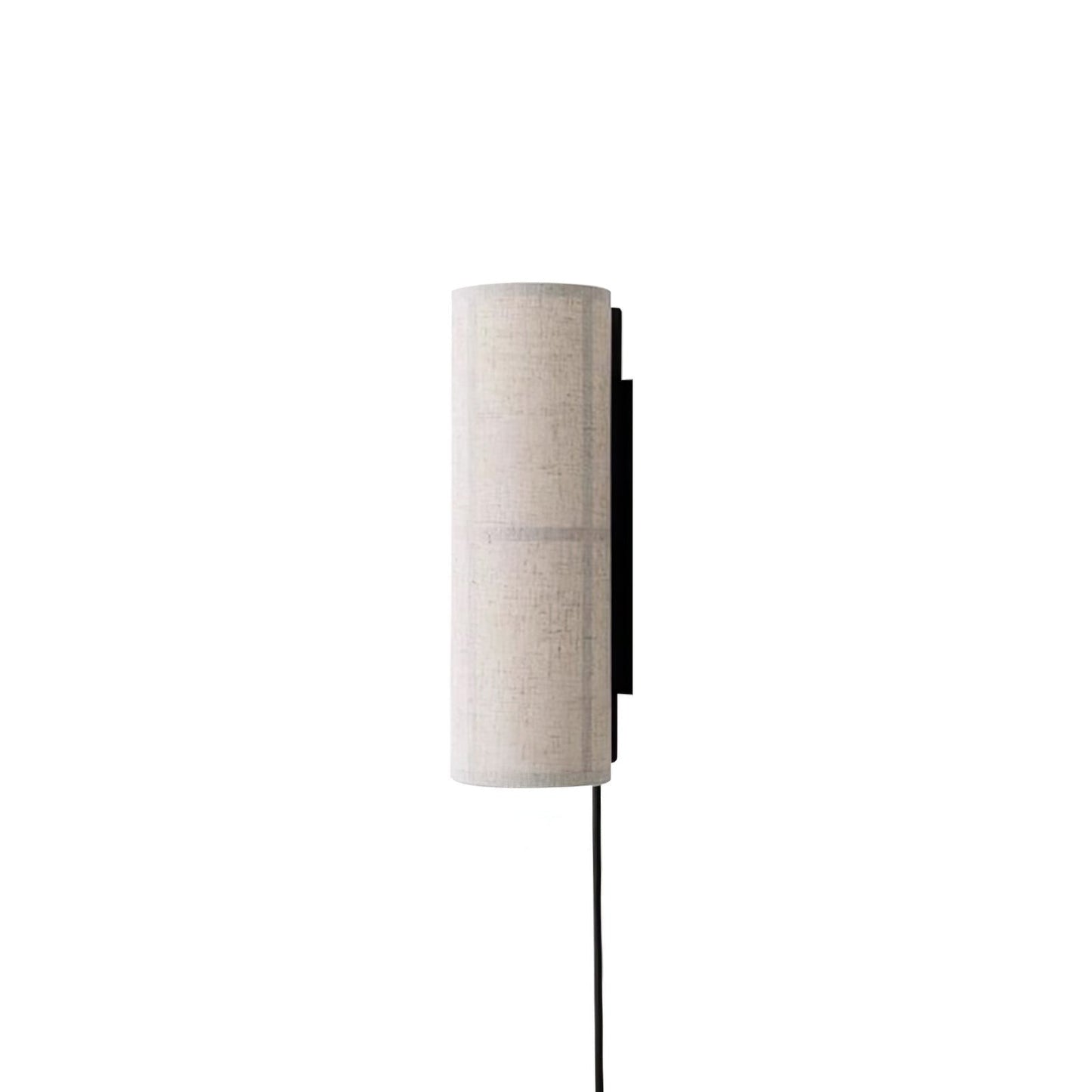 Plug-In Cylinder Fabric Wall Sconce – Indoor LED Light