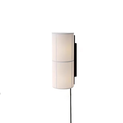 Plug-In Cylinder Fabric Wall Sconce – Indoor LED Light