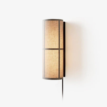 Plug-In Cylinder Fabric Wall Sconce – Indoor LED Light
