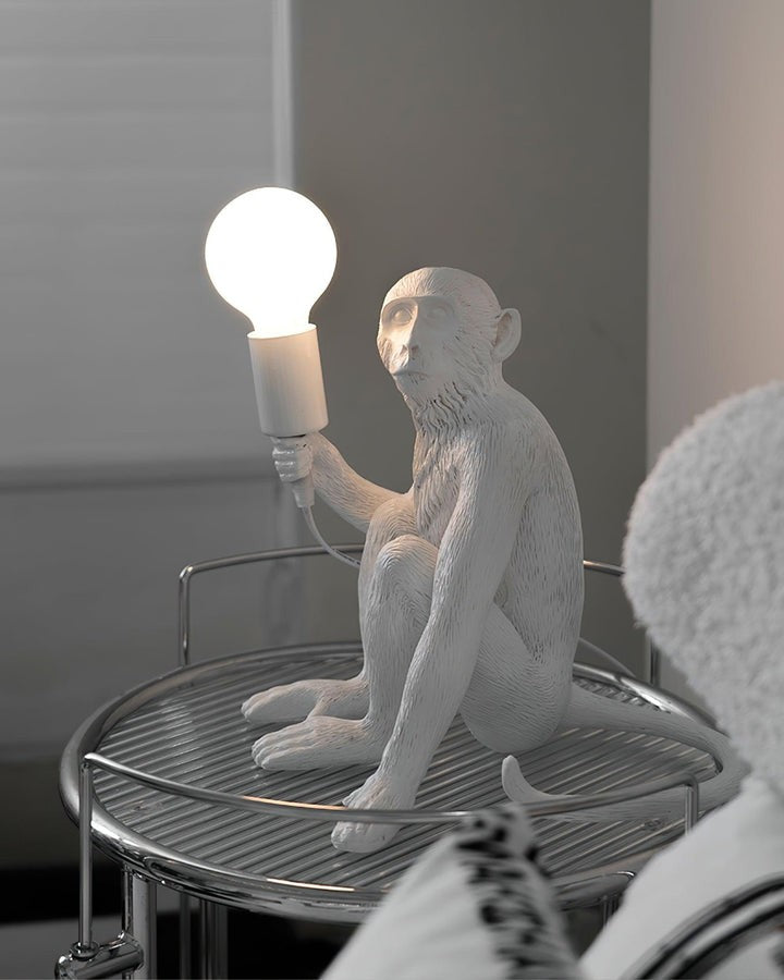 Resin Monkey Table Lamp – Whimsical LED & Edison Lighting