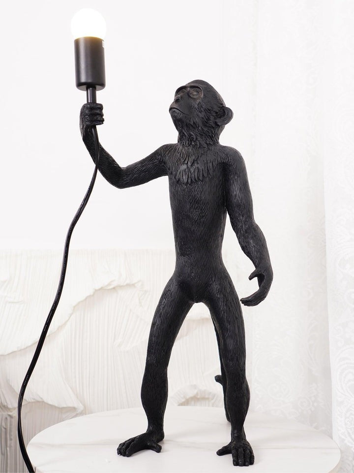 Resin Monkey Table Lamp – Whimsical LED & Edison Lighting