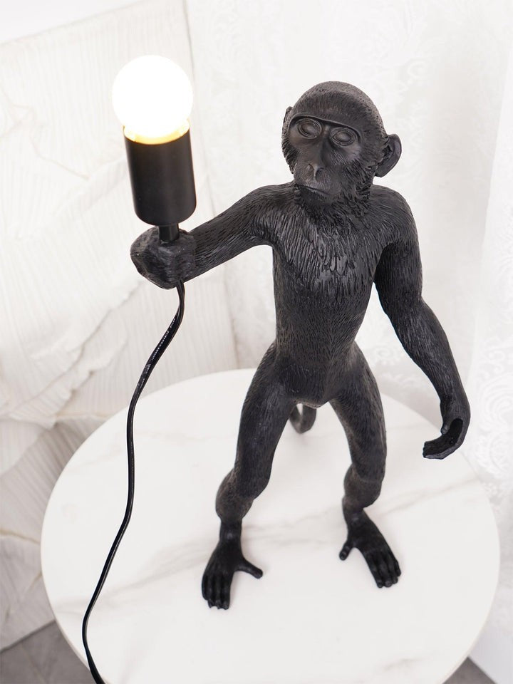 Resin Monkey Table Lamp – Whimsical LED & Edison Lighting
