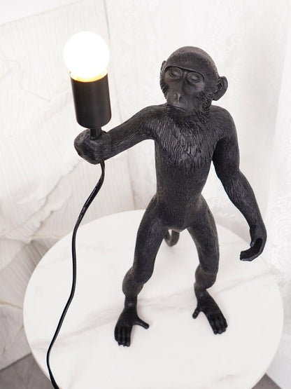 Resin Monkey Table Lamp – Whimsical LED & Edison Lighting