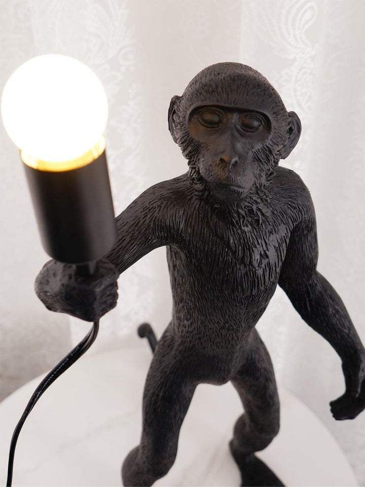 Resin Monkey Table Lamp – Whimsical LED & Edison Lighting