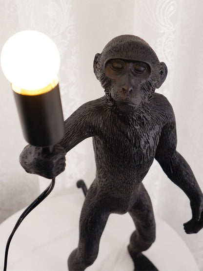 Resin Monkey Table Lamp – Whimsical LED & Edison Lighting