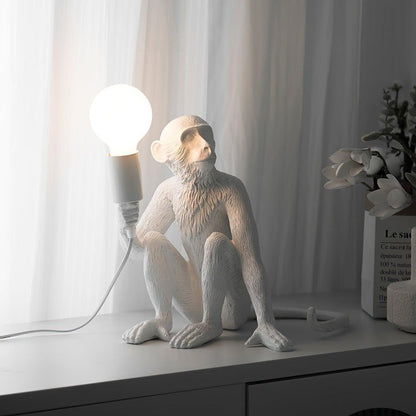 Resin Monkey Table Lamp – Whimsical LED & Edison Lighting
