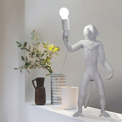 Resin Monkey Table Lamp – Whimsical LED & Edison Lighting