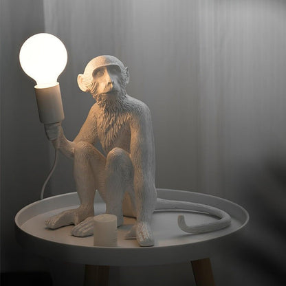 Resin Monkey Table Lamp – Whimsical LED & Edison Lighting
