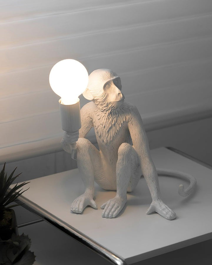 Resin Monkey Table Lamp – Whimsical LED & Edison Lighting