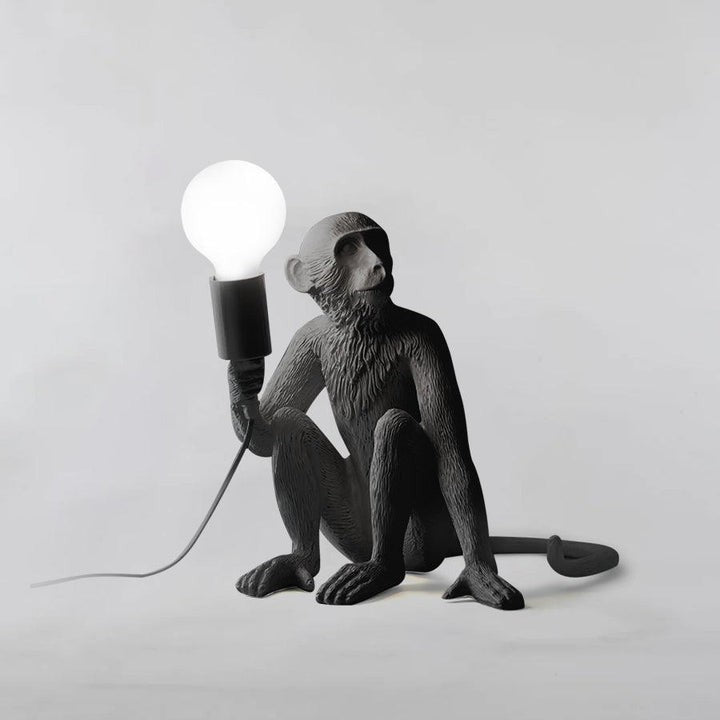 Resin Monkey Table Lamp – Whimsical LED & Edison Lighting