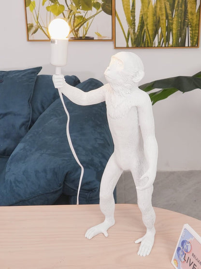 Resin Monkey Table Lamp – Whimsical LED & Edison Lighting