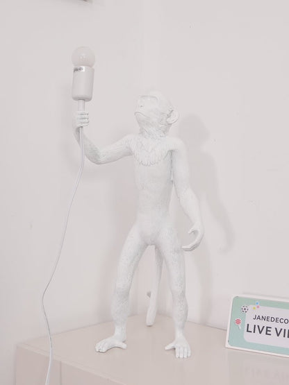 Resin Monkey Table Lamp – Whimsical LED & Edison Lighting