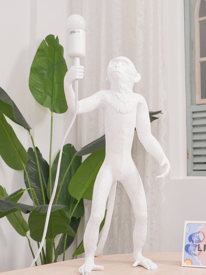 Resin Monkey Table Lamp – Whimsical LED & Edison Lighting
