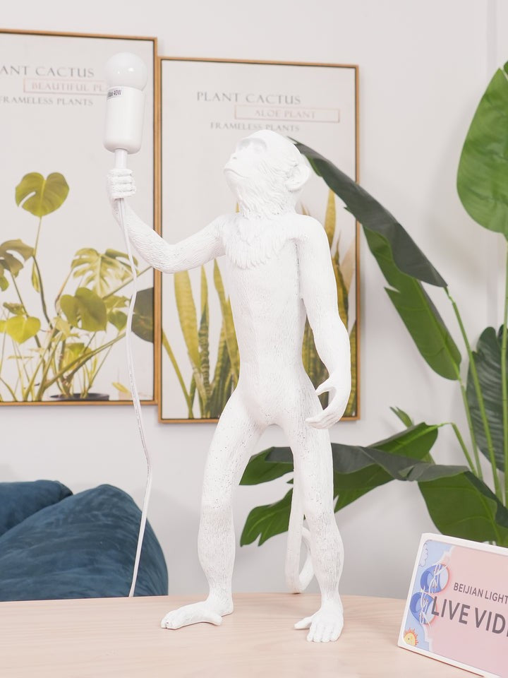 Resin Monkey Table Lamp – Whimsical LED & Edison Lighting