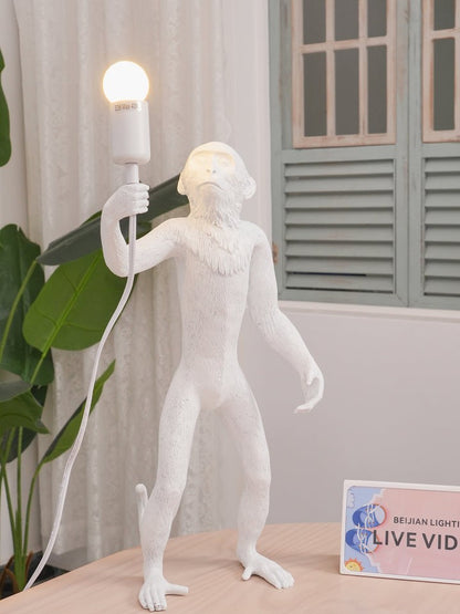 Resin Monkey Table Lamp – Whimsical LED & Edison Lighting