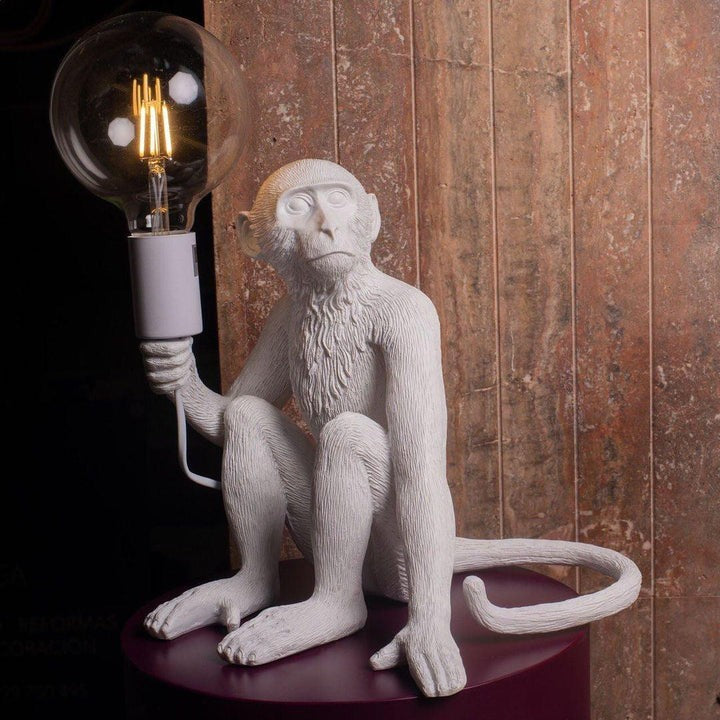 Resin Monkey Table Lamp – Whimsical LED & Edison Lighting