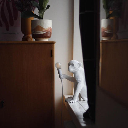 Resin Monkey Table Lamp – Whimsical LED & Edison Lighting