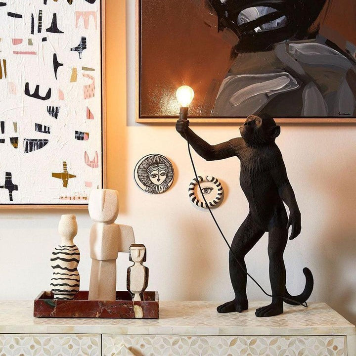 Resin Monkey Table Lamp – Whimsical LED & Edison Lighting