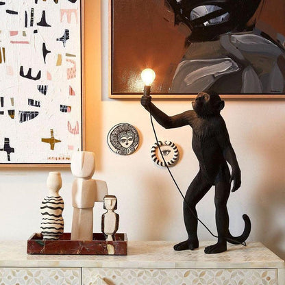 Resin Monkey Table Lamp – Whimsical LED & Edison Lighting