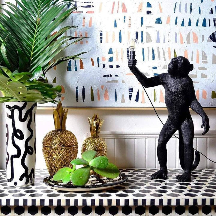Resin Monkey Table Lamp – Whimsical LED & Edison Lighting