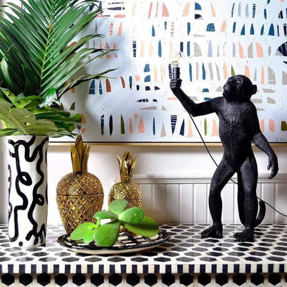 Resin Monkey Table Lamp – Whimsical LED & Edison Lighting