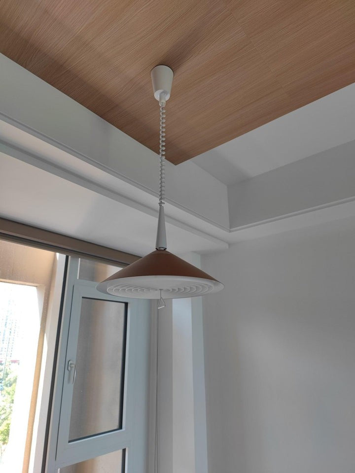 Retro Frosted Glass Pendant Light with Adjustable Cable