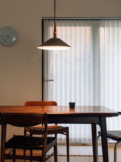 Retro Frosted Glass Pendant Light with Adjustable Cable