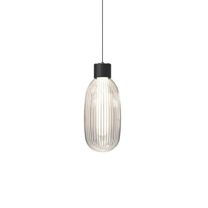 Ribbed Glass LED Pendant Light