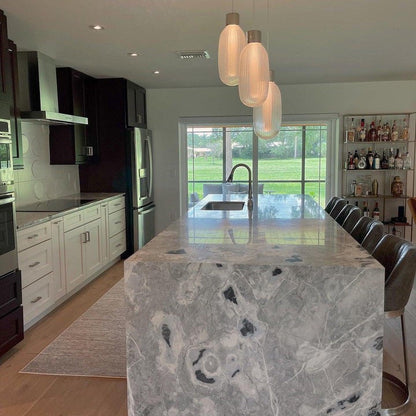 Ribbed Glass LED Pendant Light