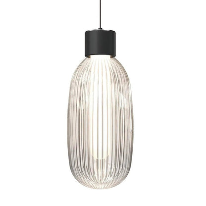 Ribbed Glass LED Pendant Light
