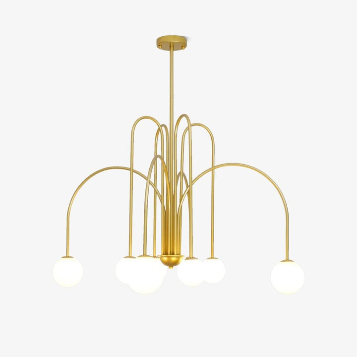 Rustic Iron and Glass Farmhouse Chandelier
