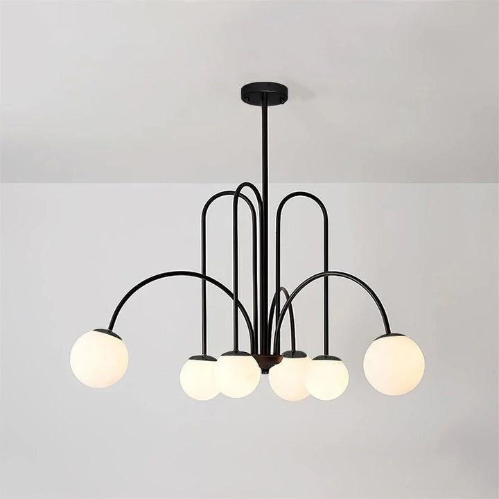 Rustic Iron and Glass Farmhouse Chandelier