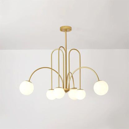 Rustic Iron and Glass Farmhouse Chandelier