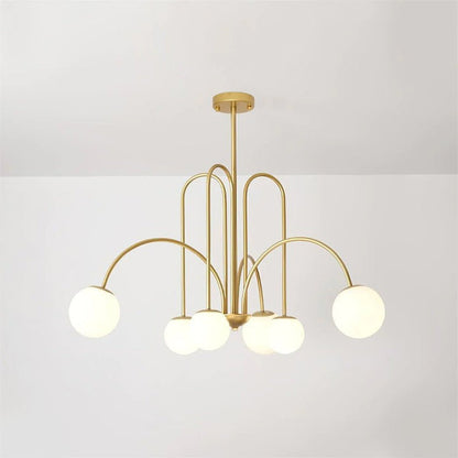 Rustic Iron and Glass Farmhouse Chandelier