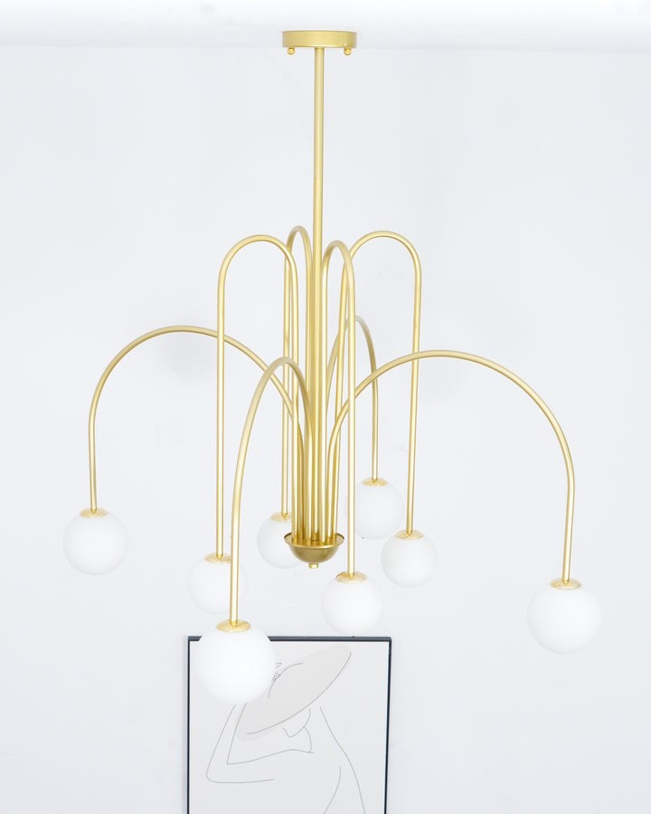 Rustic Iron and Glass Farmhouse Chandelier
