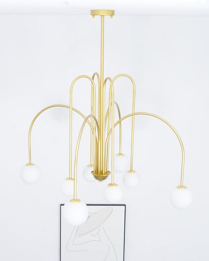 Rustic Iron and Glass Farmhouse Chandelier