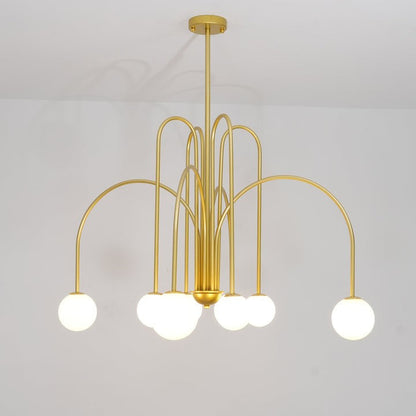 Rustic Iron and Glass Farmhouse Chandelier