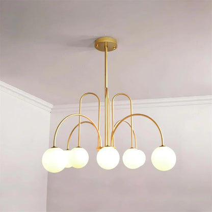 Rustic Iron and Glass Farmhouse Chandelier